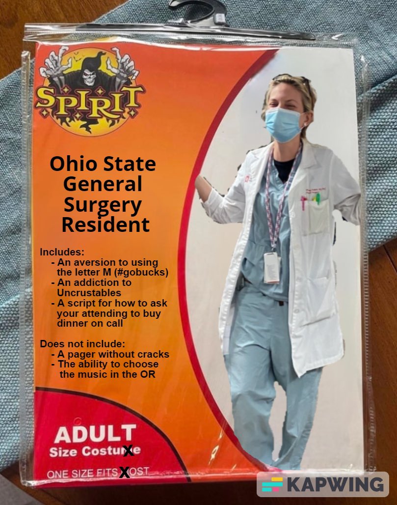 Found my costu❌e this year 🩺 <a href="/OhioStateSurg/">Ohio State Wexner Medical Center Surgery Dept.</a> <a href="/OSUWexMed/">The Ohio State University Wexner Medical Center</a> #MedTwitter #SurgTwitter