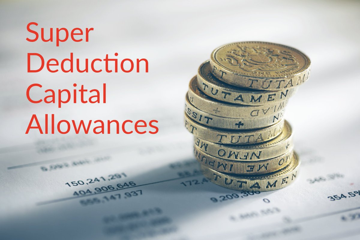 Don't miss out!

The Government's Super Deduction scheme allows for 130% first-year capital allowance for new plant and machinery (and other qualifying) assets; and a 50% first-year allowance for qualifying special rate assets.

liquidcf.co.uk/super-deductio…