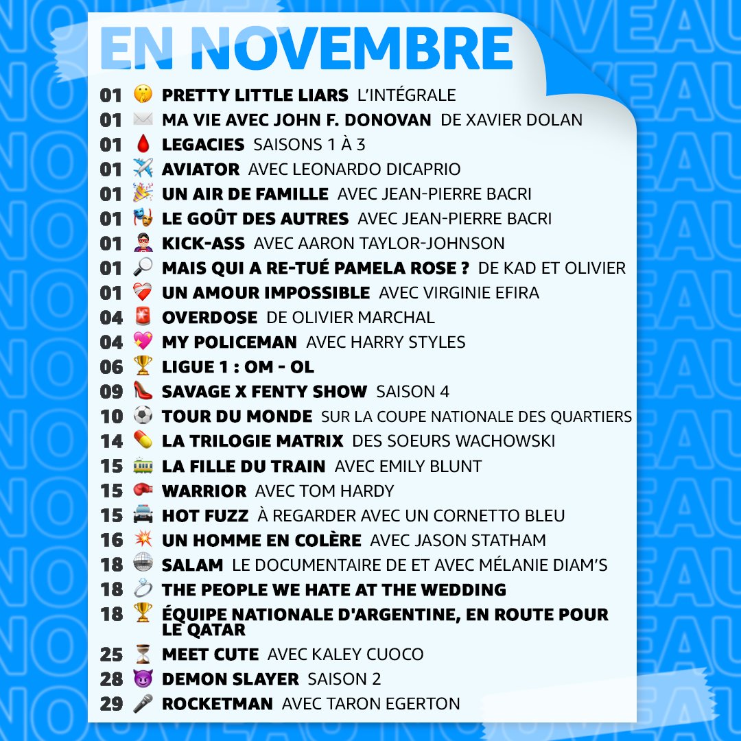 PrimeVideoFR's tweet photo. En Novembre, vos secrets seront bien gardés.
Voici les #sortiesprimevideo du mois. https://t.co/rJc7VsxPlZ