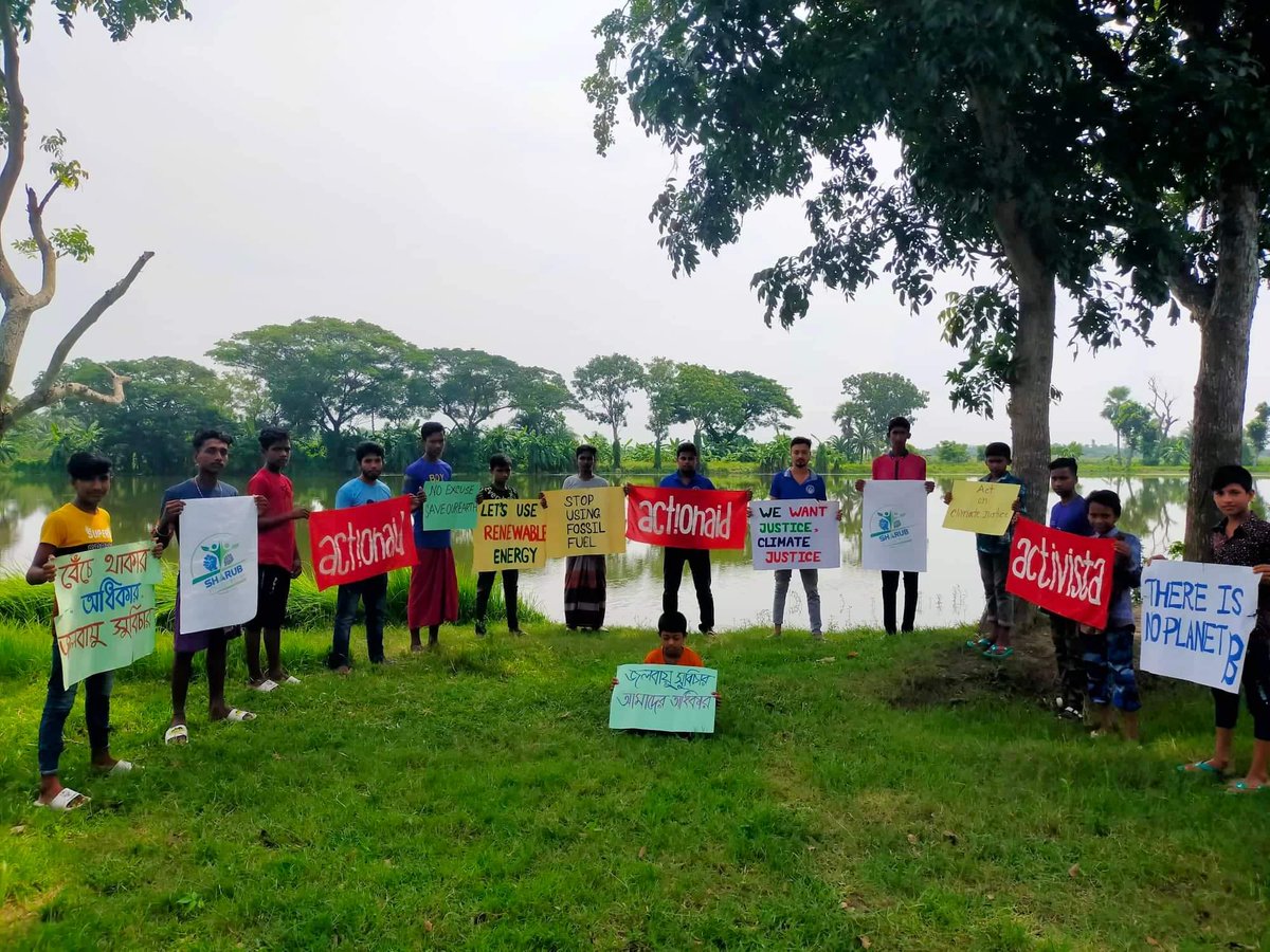Justice of climate, now we have to face losses today due to the extra carbon emission of the Earth's adventurers needed. Likes to be not related to debt, 🇧🇩climate strike Weak-16 Location: Planting Chandipur, Shyamnagar, Satkhira #sharubyouthteam #activistabd #FridaysFuture