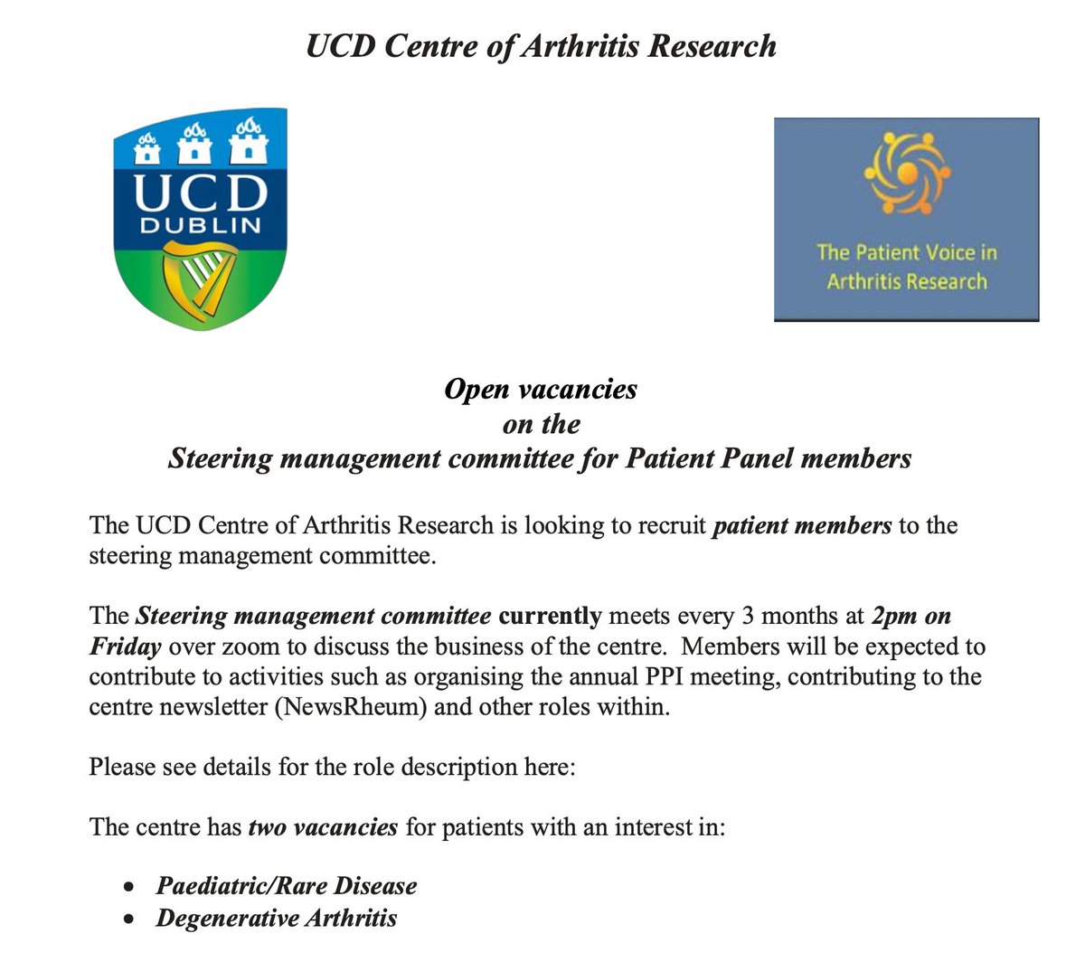 UCD Rheumatology tweet media