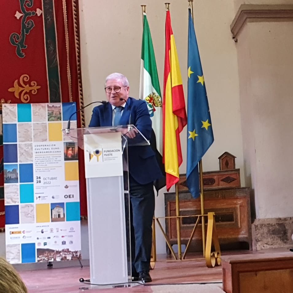 Éxito de participación en el II Encuentro de Cooperación Cultural Euro-Iberoamericano sobre Sostenibilidad, Cohesión e Inclusión Social en los Territorios a través de Rutas e Itinerarios Culturales. J. Carlos Moreno, director de @fundacionyuste clausura las jornadas #Guadalupe