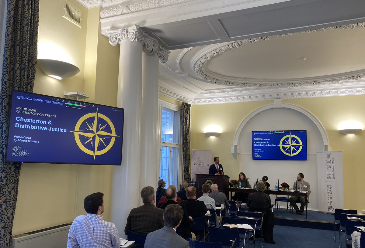 uNDLondon's tweet photo. Dean of Mendoza College of Business Martijn Cremers is joined for our final panel of the day by @matthewingleby from @QMUL and @duncanreyburn from @universityofpr.

Thank you to Dean Cremers &amp; all of our wonderful panelists for being a part of our inaugural Chesterton Conference. https://t.co/bUbri7PzBe