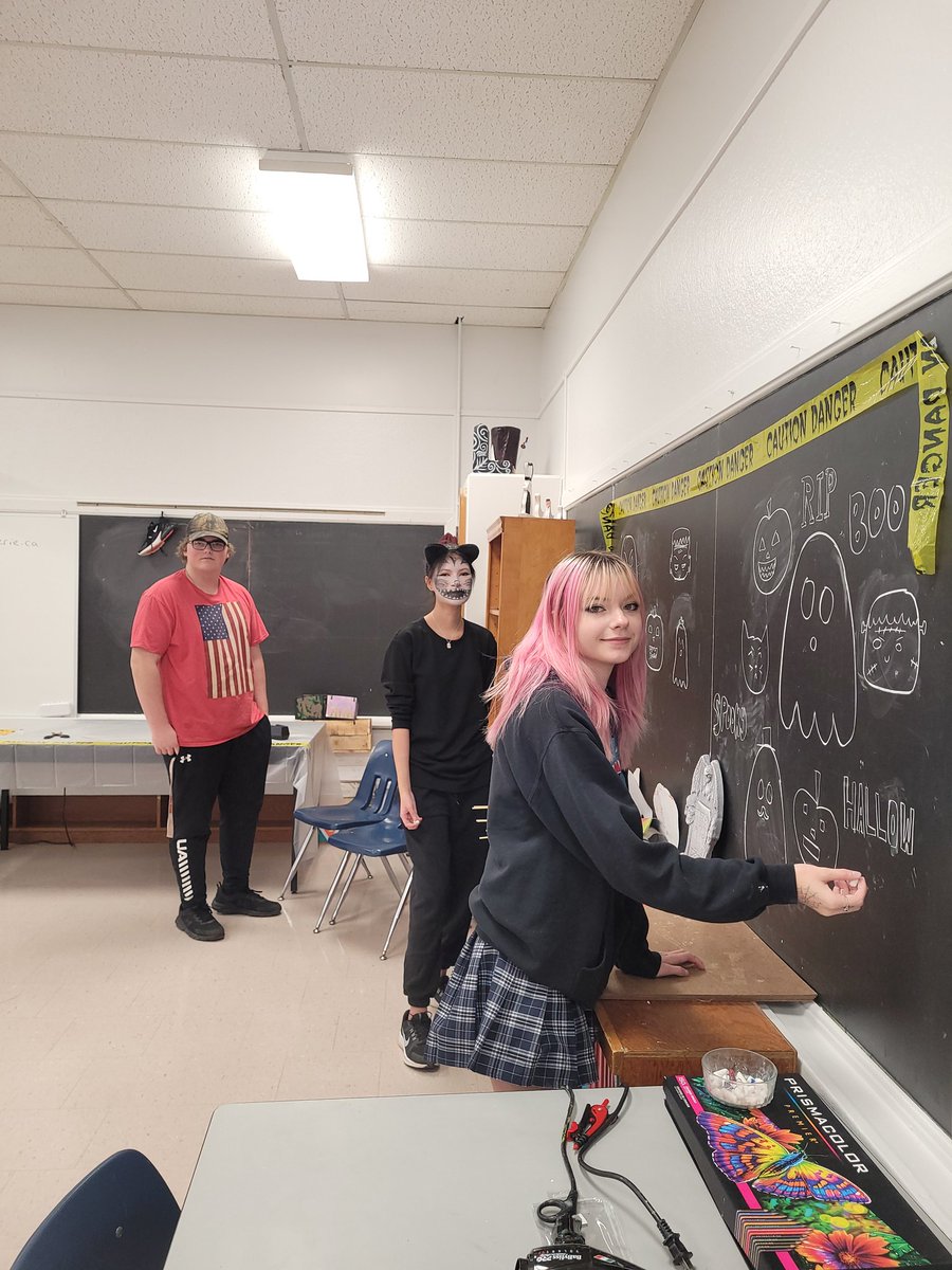Student council working hard for a fun-filled Haunted Halloween bash <a href="/GELAgranderie/">GELA Grand Erie</a>!