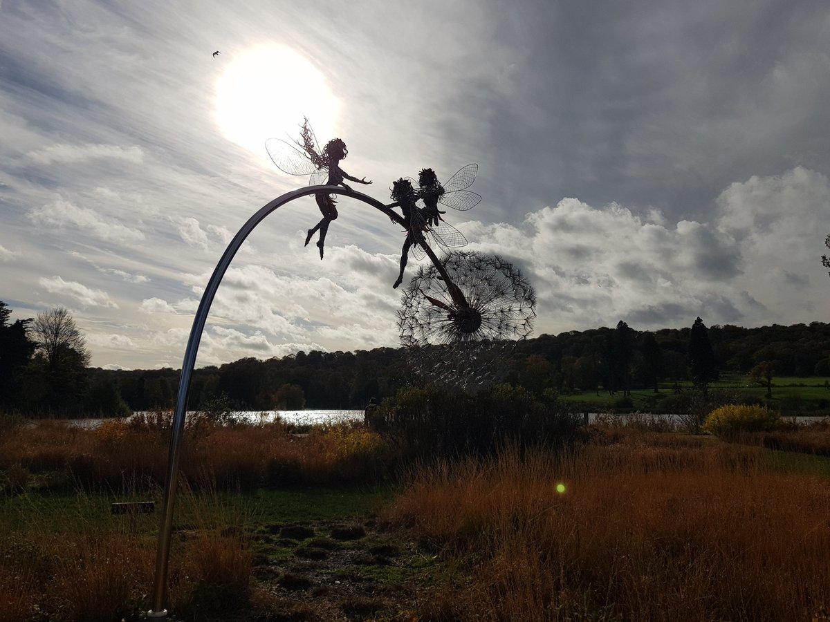 kendie's tweet photo. Fairies and dandelions looking good in autumn sunshine #TrenthamEstate #trenthamgardens #fairies #Fantasywire https://t.co/Xisbqbp010