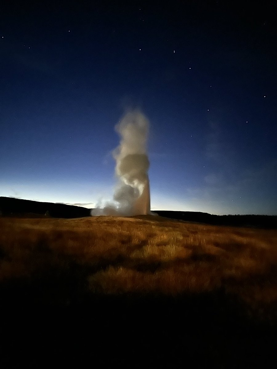 Old faithful and the Big Dipper 9/27/2022 <a href="/YellowstoneNPS/">Yellowstone National Park</a> #YNP150seasons