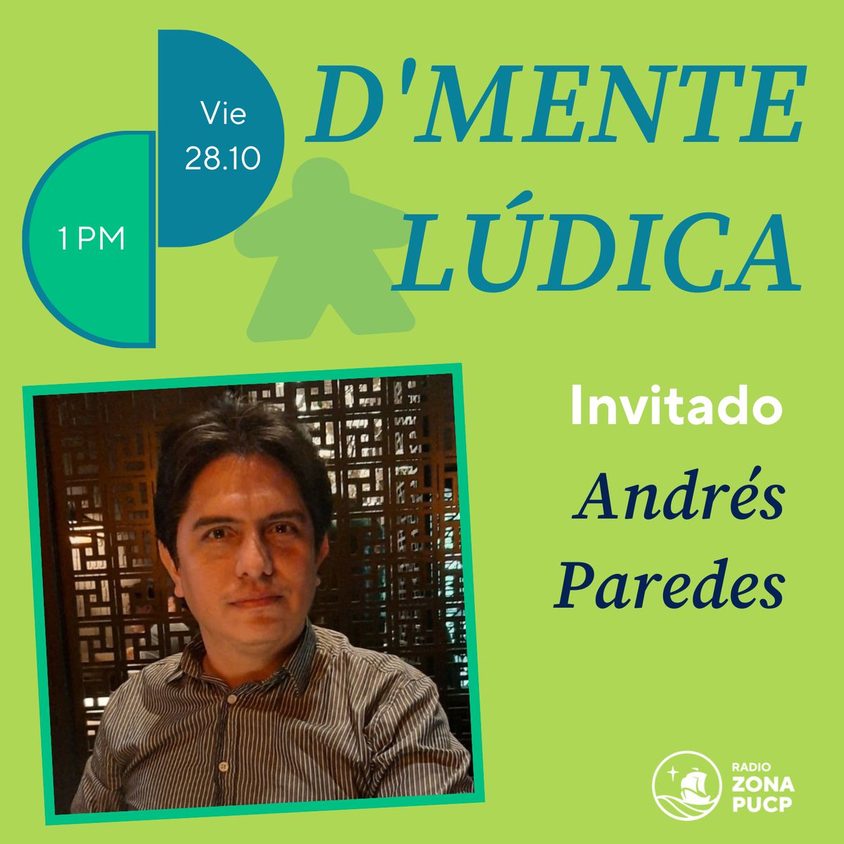 zonapucp's tweet photo. 🎲 Hoy nos acompaña Andrés Paredes. Desde 2013 maneja Navespacial, editorial de juegos de mesa donde ha creado títulos como Guerra en el Pacífico, Zombies en el Pacífico y Cuyuyuy.

🎧Puedes escuchar en vivo en FB y Youtube, o si te perdiste algún episodio en Spotify. https://t.co/ct7d5PWSww