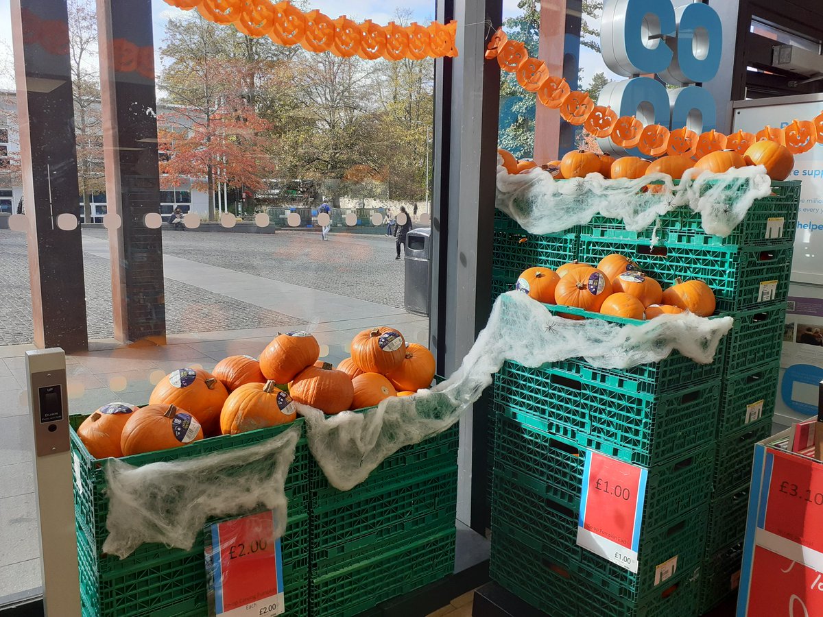 We have plenty of pumpkins for your Halloween celebrations this weekend #obucoop #oxfordbrookesuniversity #foodatbrookes #itswhatwedo #halloween2022 #coopstore #hellobrookes