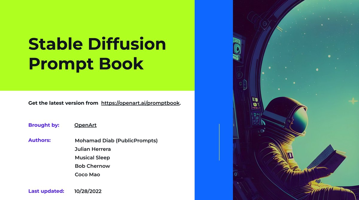 We just launched Stable Diffusion Prompt Book with the goal of helping you learn essential building blocks and all the techniques. FREE PDF to download, 100+ pages, full of high-quality examples! openart.ai/promptbook
#StableDiffusion #OpenArt <a href="/StabilityAI/">Stability AI</a>