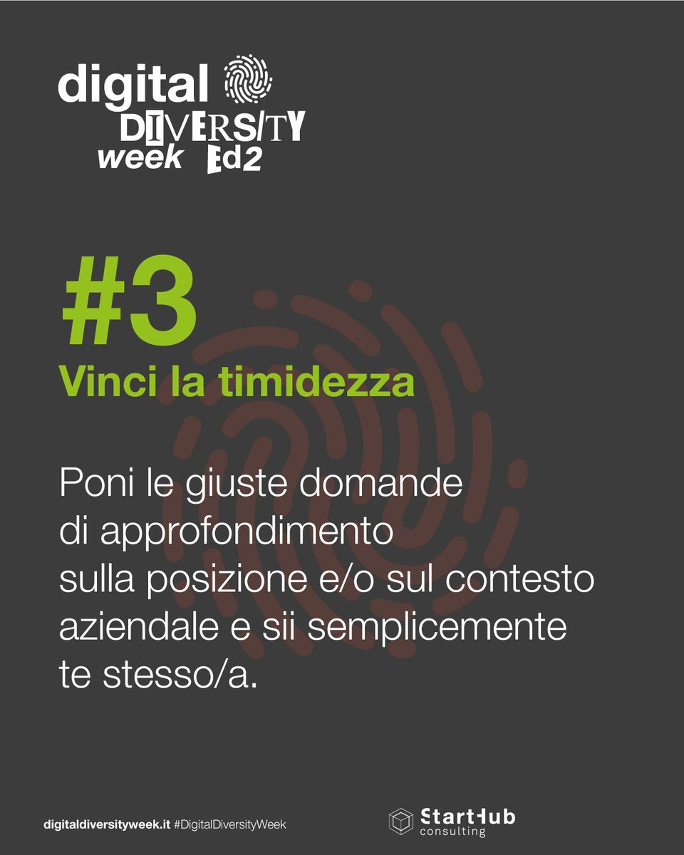 jobmetoo's tweet photo. In attesa della Digital Diversity Week, online dal 28 novembre al 2 dicembre, ecco 3 semplici consigli per prepararvi ad affrontare al meglio un colloquio di lavoro.
Scopri di più su https://t.co/ykNdP0TgUy
#digitaldiversityweek #categorieprotette #colloquio #lavoro https://t.co/MGEMdYS1JB