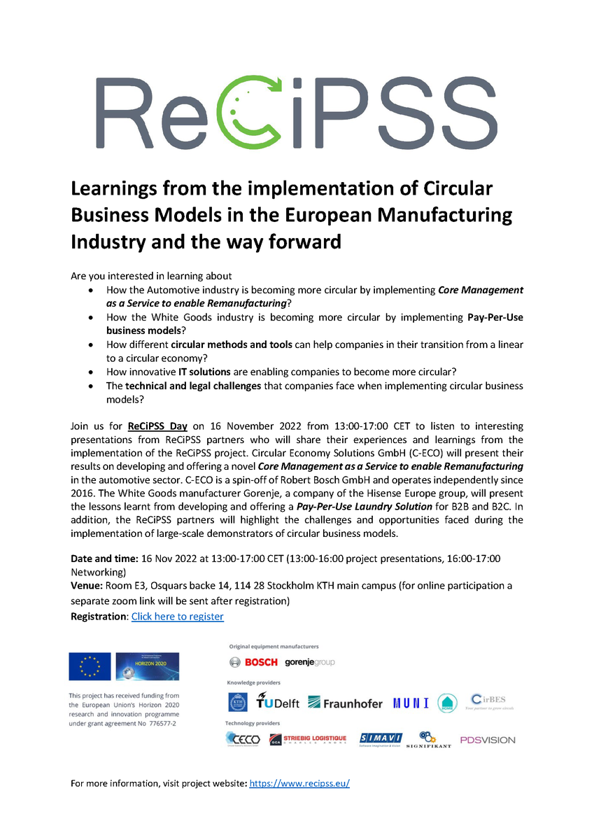 EU Project ReCiPSS tweet media