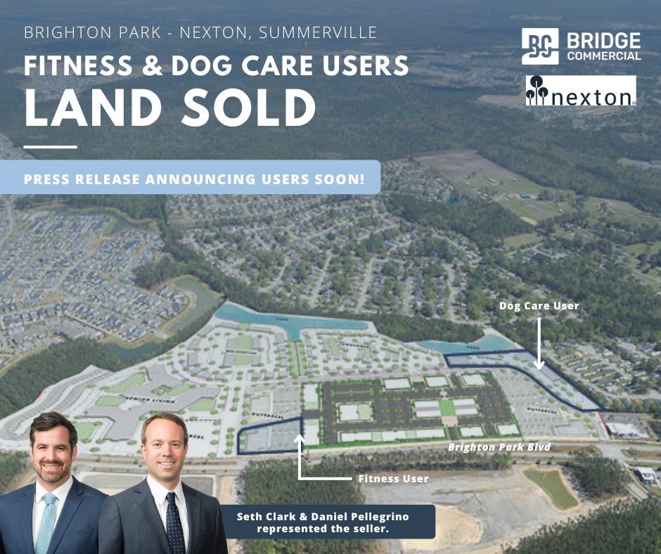 Going into the weekend with a WIN💥

Congrats to Daniel Pellegrino and Seth Clark on another land sale within the Nexton development. Watch out for the upcoming press release announcing the new and exciting users!