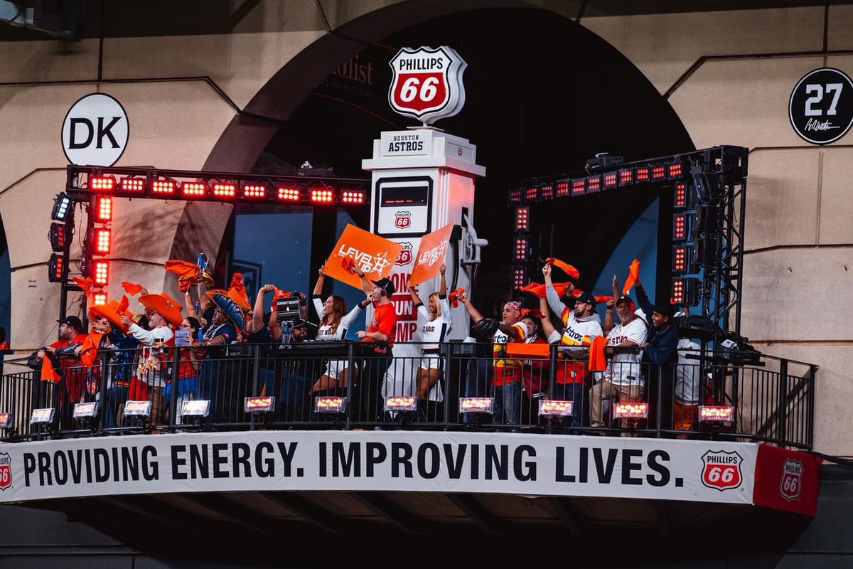 We know the energy at Minute Maid Park will be through the roof! ⚾ Congratulations to the American League Champions, @astros! It's time to add some more #WorldSeries home runs to the Phillips 66 Home Run Pump tonight! #LevelUp