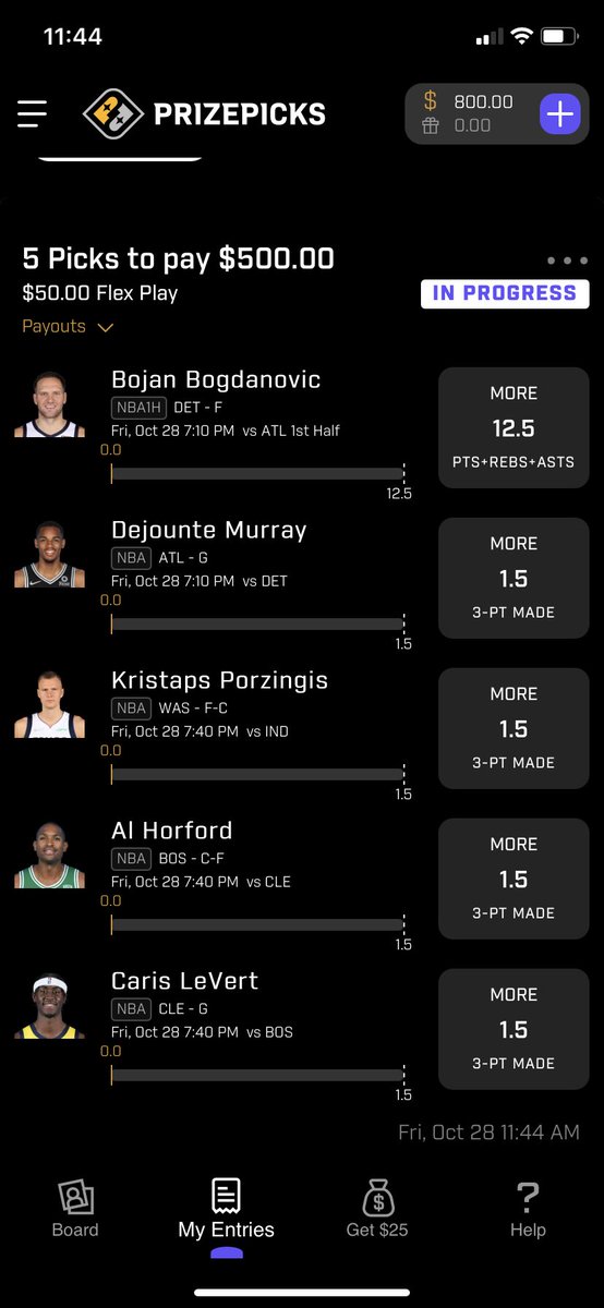CoachDFS_'s tweet photo. Here’s a fun 🆓 #NBA flex 💪🏾 pick 5 today all of these plays have GREAT hit rates on the season #PrizePicks #BettingTwitter #PlayerProps #DraftKings 

Bogdanovic 1H is 5/5 games
Murray 4/5 games 
KP 4/5 games 
Horford 4/4 games 
Levert 5/5 games 

Drop a LIKE/RT 🤌🏾🤌🏾🤌🏾🚨🔥 https://t.co/laMykqhTV5