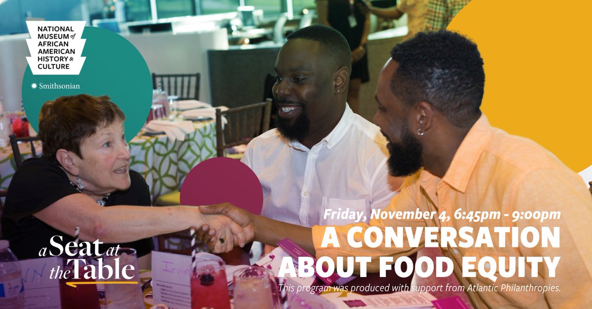 Join our museum for a thought-provoking conversation on food sovereignty in urban areas, moderated by @drjlastword. Our interactive A Seat at the Table meals tackle challenging questions about race, identity, and economic justice over a plate: s.si.edu/3UocEsr