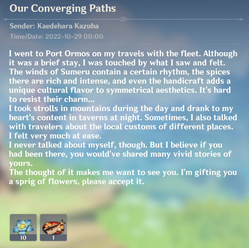 hourkazuha's tweet photo. his birthday letter has arrived for asia server! 🥹🫶 https://t.co/YKhvyYMtMv