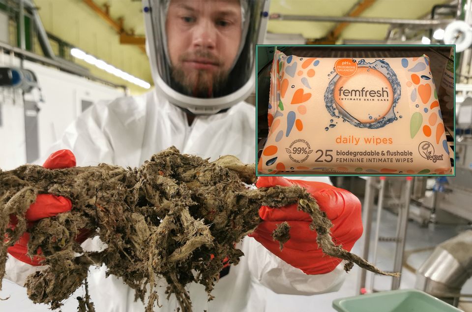 Oslovann's tweet image. Stadig flere produsentene markedsfører produktene sine som "flushable", altså at du enkelt kan spyle disse ned i toalettet. Gjør du det, vil det skape store problemer i avløpsnettet. Og regningen? Den kommer tilbake til deg, sier @NorskVann_ #Oslo #vann bit.ly/3Fsnv03