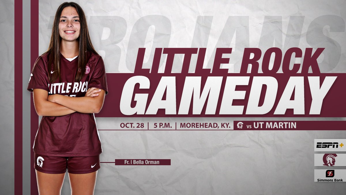 It's GAMEDAY for #LittleRocksTeam ⚔️ 

The first OVC Tournament competition for Little Rock will take place this evening against UT Martin!

🆚 🐦
🕑  5 P.M.
📍  Morehead, Ky.
🏟️ MSU Soccer Field
📺  ESPN+ | es.pn/3WdGtNN
📊 bit.ly/3FovAD2