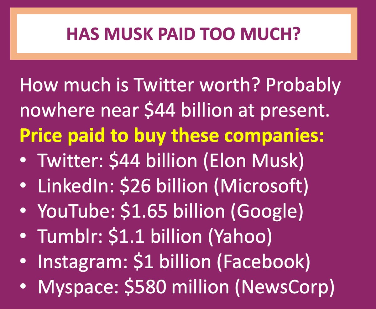 tutor2uGeoff's tweet image. Gold dust for #theme3micro as Musk completes the acquisition of Twitter. These are early days, but the CEO and CFO have been fired as Musk starts to impose himself. He seems likely to assume the role of CEO for the time being.