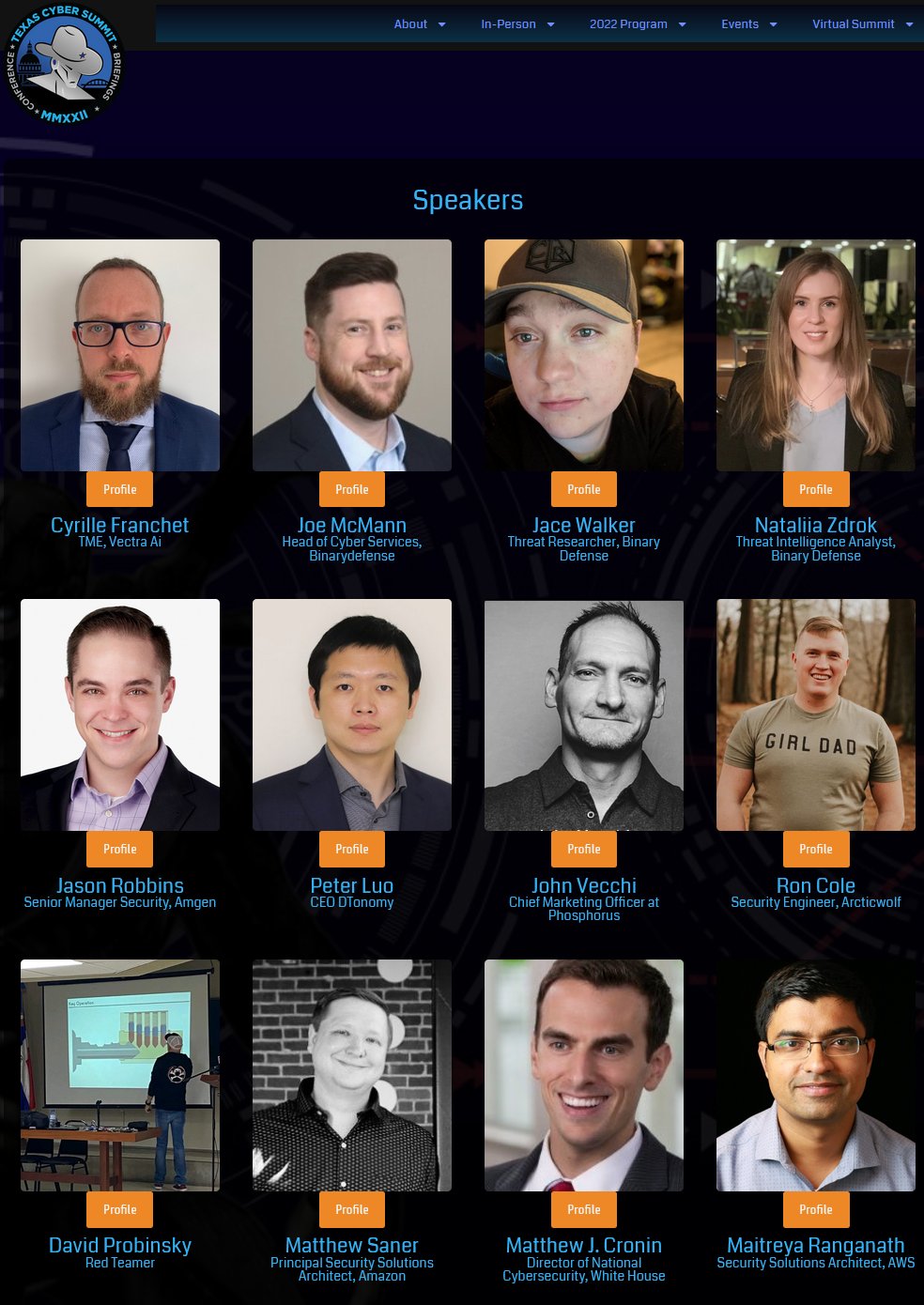 Texas Cyber Summit (TexasCyberConf) / Twitter