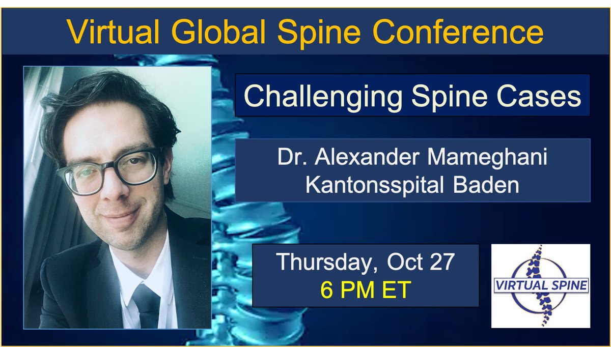 virtualspine's tweet photo. The session from yesterday with Dr. Alexander Mameghani is now uploaded to our #youtubechannel
https://t.co/wsfJiA4CeT #spine #Neurosurgery #spinesurgery #Orthopedics #neurotwitter #orthotwitter #complexspine https://t.co/43NImaZLsK