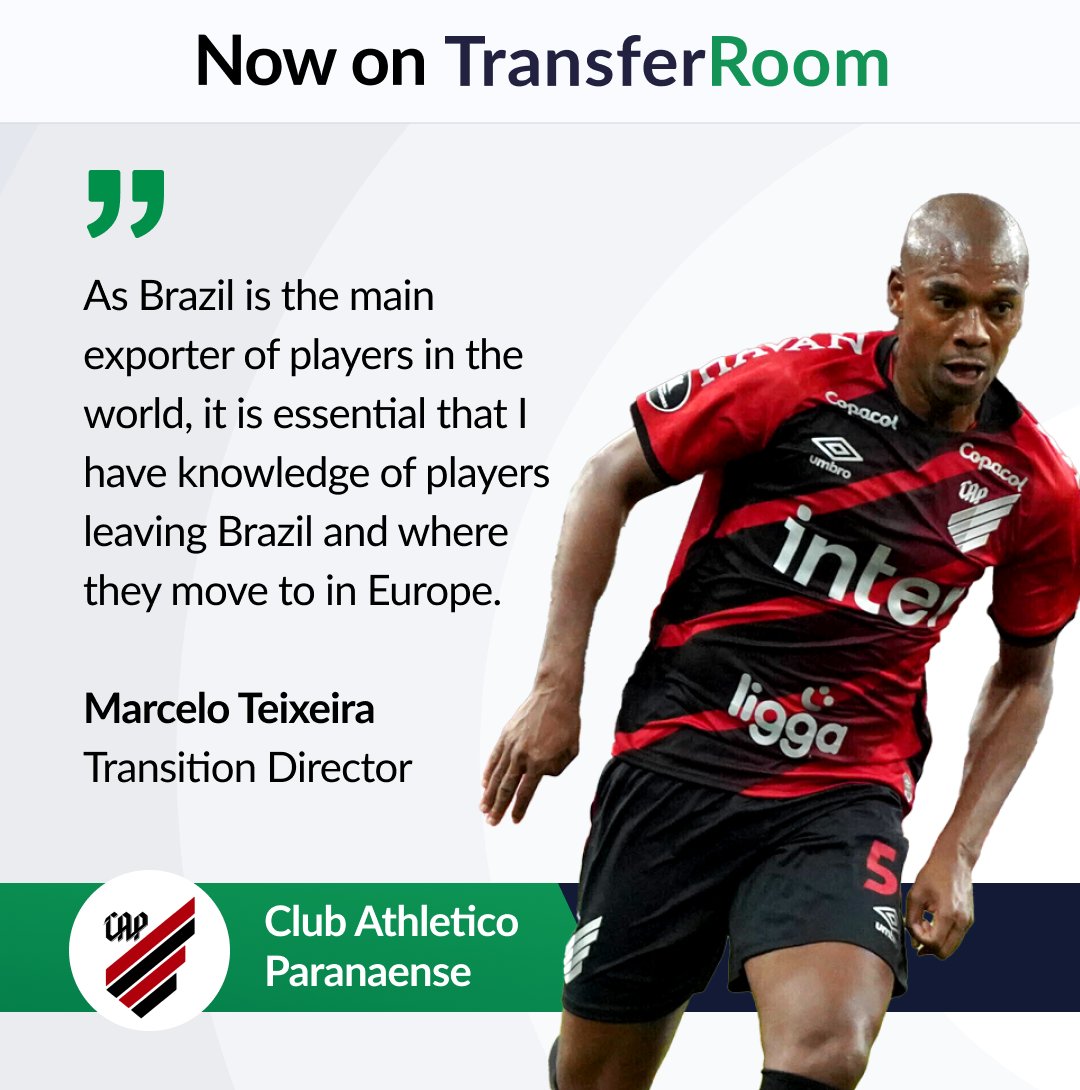 The Copa Libertadores finalists are now on TransferRoom! ❤️🖤

We are delighted to announce that Brazil's <a href="/AthleticoPR/">Athletico Paranaense</a> has joined our digital marketplace.

blog.transferroom.com/how-unrivalled…

#Athletico #Libertadores