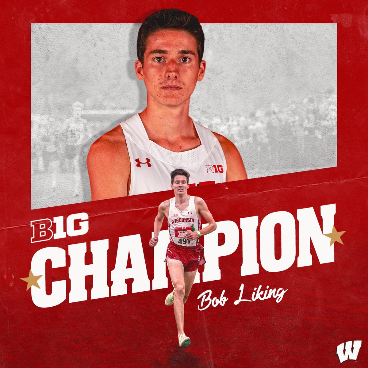 BadgerTrackXC's tweet photo. Back to back @bigten champ! 

Congrats @Bob_Liking31! 

#Badgers || #OnWisconsin https://t.co/Uo0pW7lTzZ