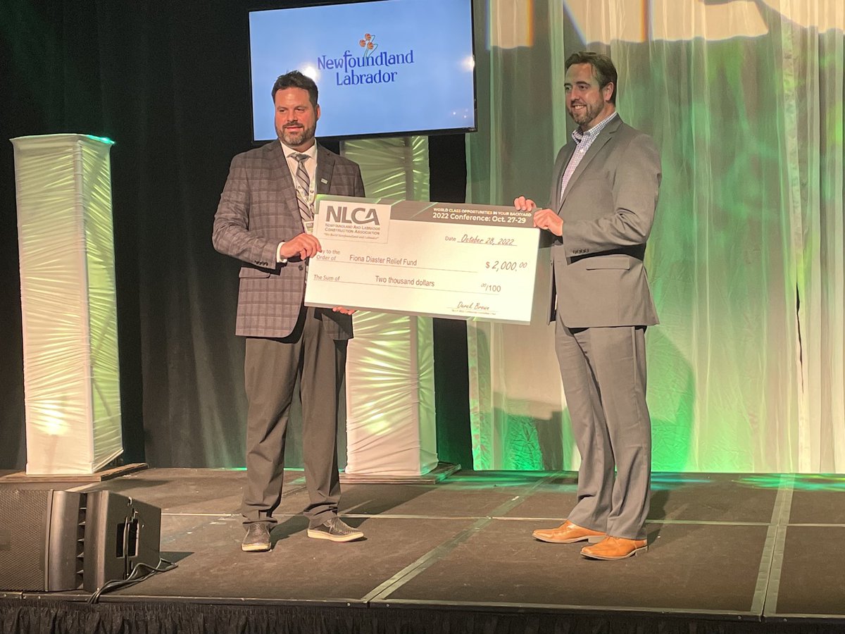 Andrew_Parsons1's tweet photo. Thank you @NLCA1 - for letting me be a part of your conference &amp; speak to membership about the huge opportunities coming in NL; and for the generous donation by your members to Fiona relief! 🙏🧱❤️ https://t.co/TngdNZQLxN