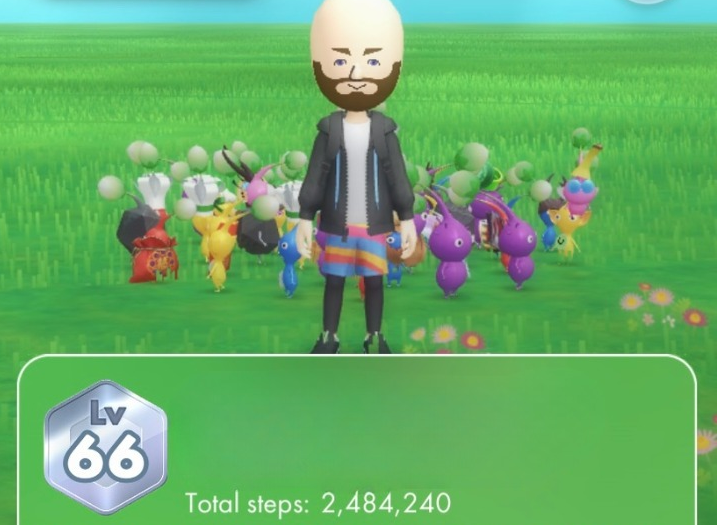 GoNintendoTweet's tweet photo. I've played @PikminBloom for exactly 1 year as of today, and I walked at least an hour every day since launch. I used this game as a way of finally getting in shape, &amp; it really has worked. Daily walks and a diet helped me move from wearing 2XL shirts to large! Here's to Year 2! https://t.co/jlPLUeV2wh