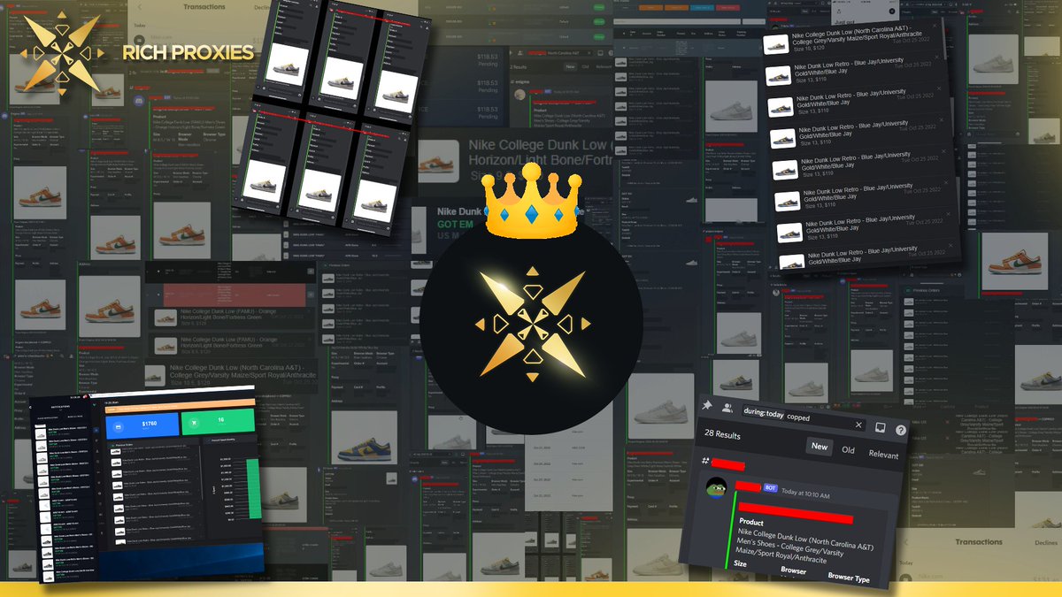 We don't miss! No other Proxy Provider in this industry is doing what we are right now. Our success is simply incomparable. Everyone hits. Graphic below only has 2 days worth of drops. 2022 + 2023 takeover coming shortly. 

Who's ready for next month?

discord.gg/TrtWw9KY