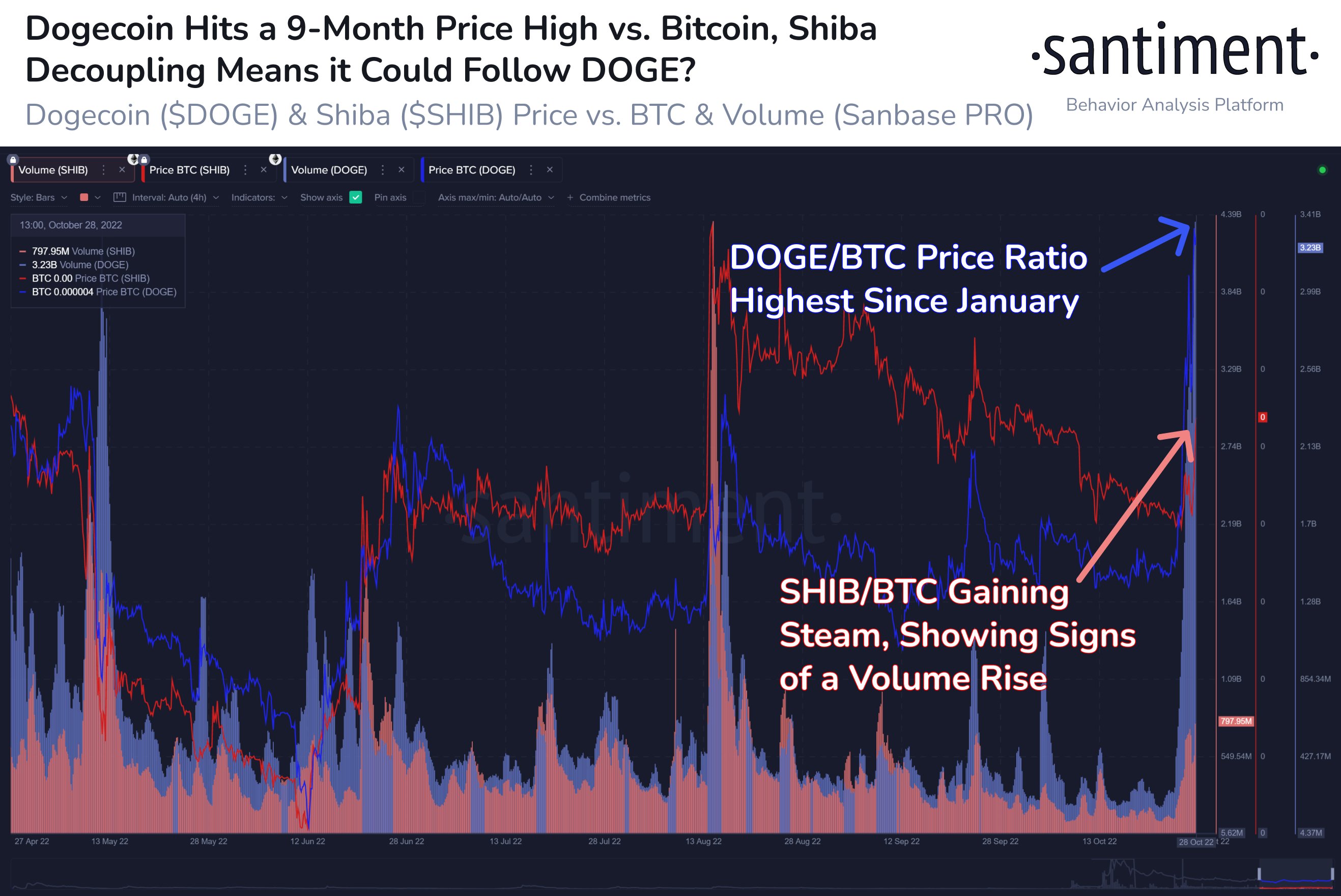 Crypto Insights Firm Says Shiba Inu Could Abruptly Follow Dogecoin Rally As SHIB Gains Steam Against Bitcoin