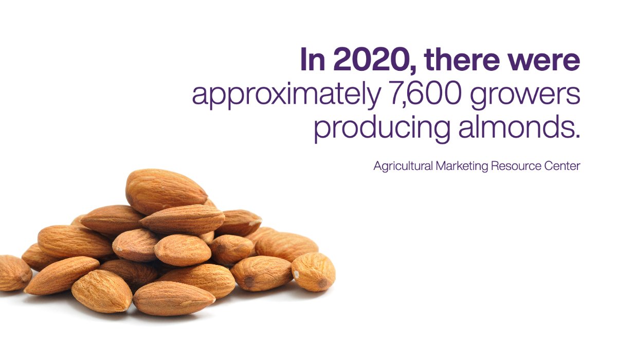 Did you know that California is the only state that produces this valuable nut crop commercially? #FoodForThought