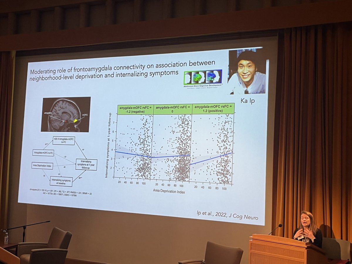 meriahdejoseph's tweet photo. Awesome talk by @dylanggee on accelerated corticolimbic development as potentially adaptive in the context of adversity &amp; the promise of data-driven methods to parse heterogeneity in elucidating neurodev mechanisms of resilience #MNsymposium https://t.co/O1SEOqFx1r