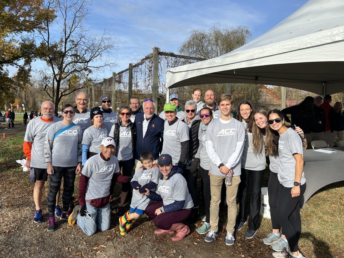 My crew of hearty community volunteers had a blast helping at the ACC Cross Country Championships at Panorama (pictured here with Meet Director and UVa Coach Vin Lananna).