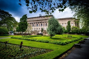 St John's Gardens, Liverpool.  After St John's Church was demolished in 1899 its graveyard was turned into a public park.  The headstones were removed but the graves remain.  It is thought that 27,000 people are buried beneath this beautiful city greenspace.