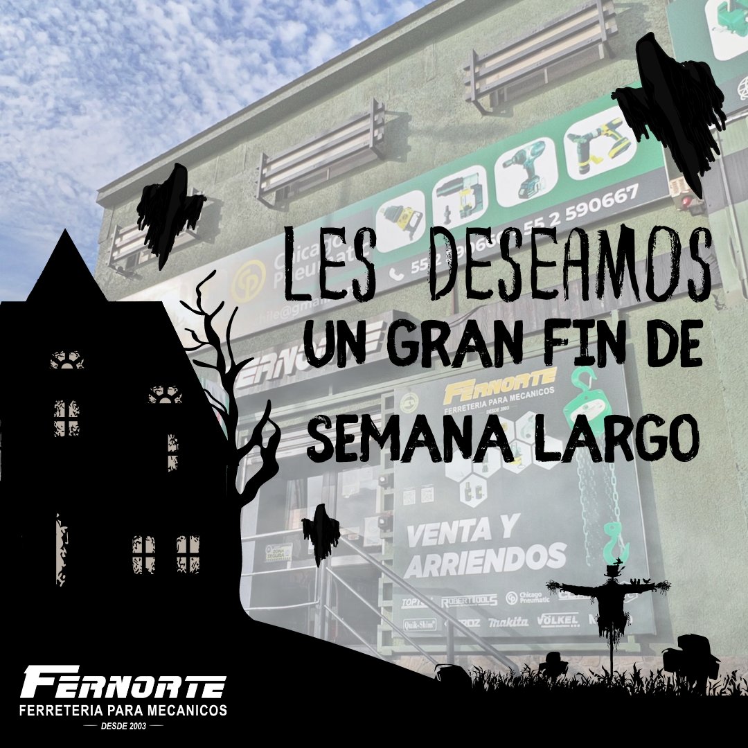 fernorteind's tweet photo. Como empresa les deseamos los mejores deseos este fin de semana largo. 

#fernorte #ferreteriaindustrial #chile #antofagasta #herramientas https://t.co/izhRsvCC6N