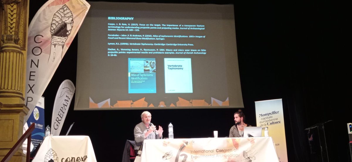 DEATHREVOL1's tweet photo. Javier Llamazares, @deathrevol member, has presented an investigation into the taphonomic effects of weathering and sedimentary pressure on two experimental models of archeo-paleontological assemblages simulating Middle Pleistocene sites at #CONEXP2022
@ERC_Research @CENIEH https://t.co/S75pjnSMR2