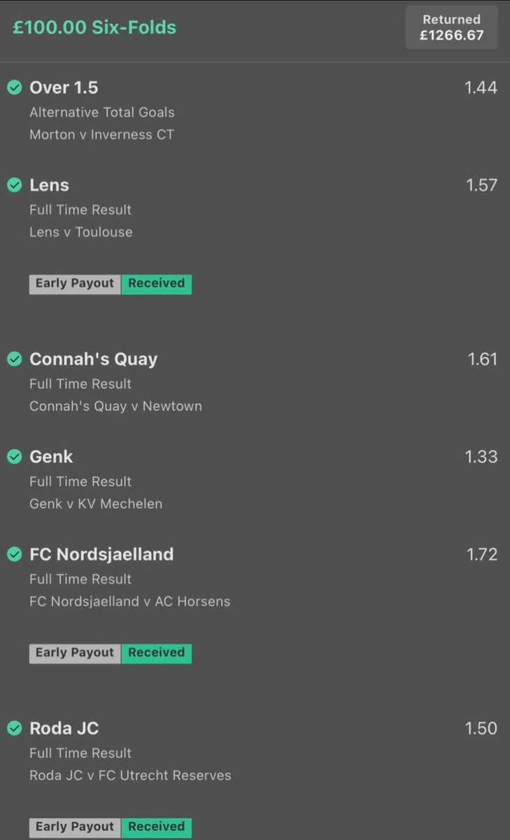 statgodtips's tweet photo. Accumulator again won! £100 paid £1266

Hit the RT button and also join here on my free telegram https://t.co/HTimc7Z7au

Giving away £20 of my winnings to one random retweeter https://t.co/xq5Gupa2Ig