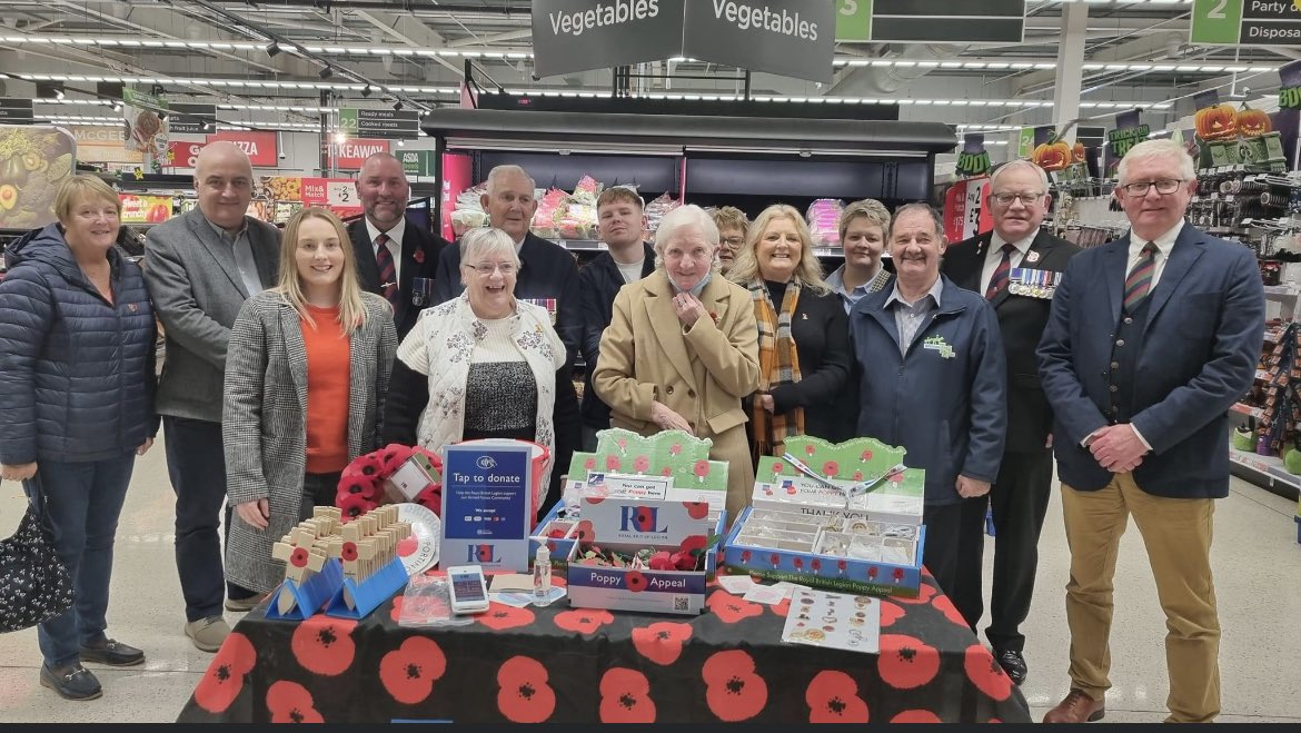A privilege to attend the launch of the <a href="/PoppyLegion/">Royal British Legion</a>’s Poppy Appeal in Asda Ballyclare this evening 🌹

I realise that times are tight at the moment, but please donate whatever you can to help support our veterans who sacrificed so much to maintain the freedoms we enjoy daily 🙏🏻