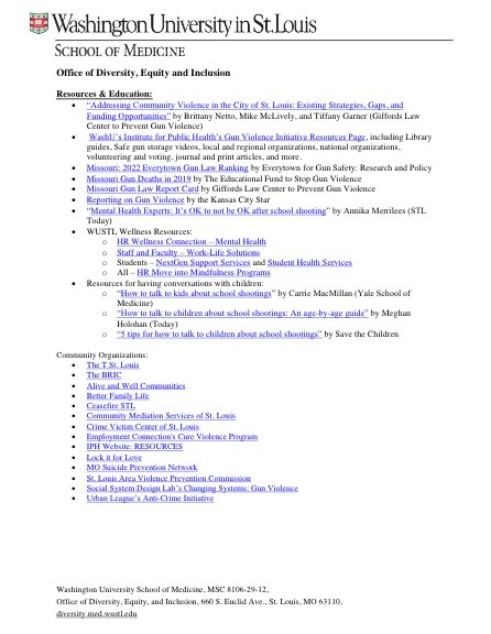 WashUMed Office of Diversity, Equity & Inclusion tweet media