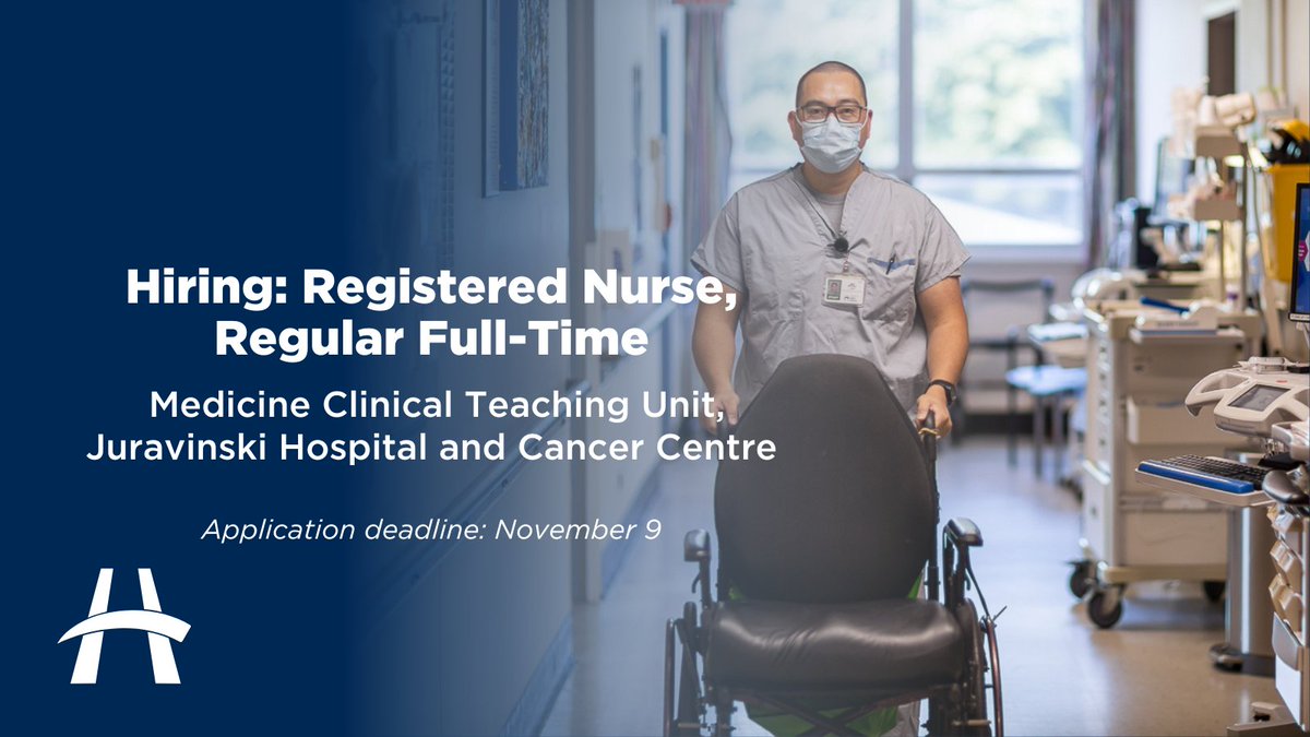 We’re hiring Registered Nurses for our Medicine Clinical Teaching Unit at the Juravinski Hospital and Cancer Centre. Learn more about this opportunity and join our team today, hhsc.taleo.net/careersection/….