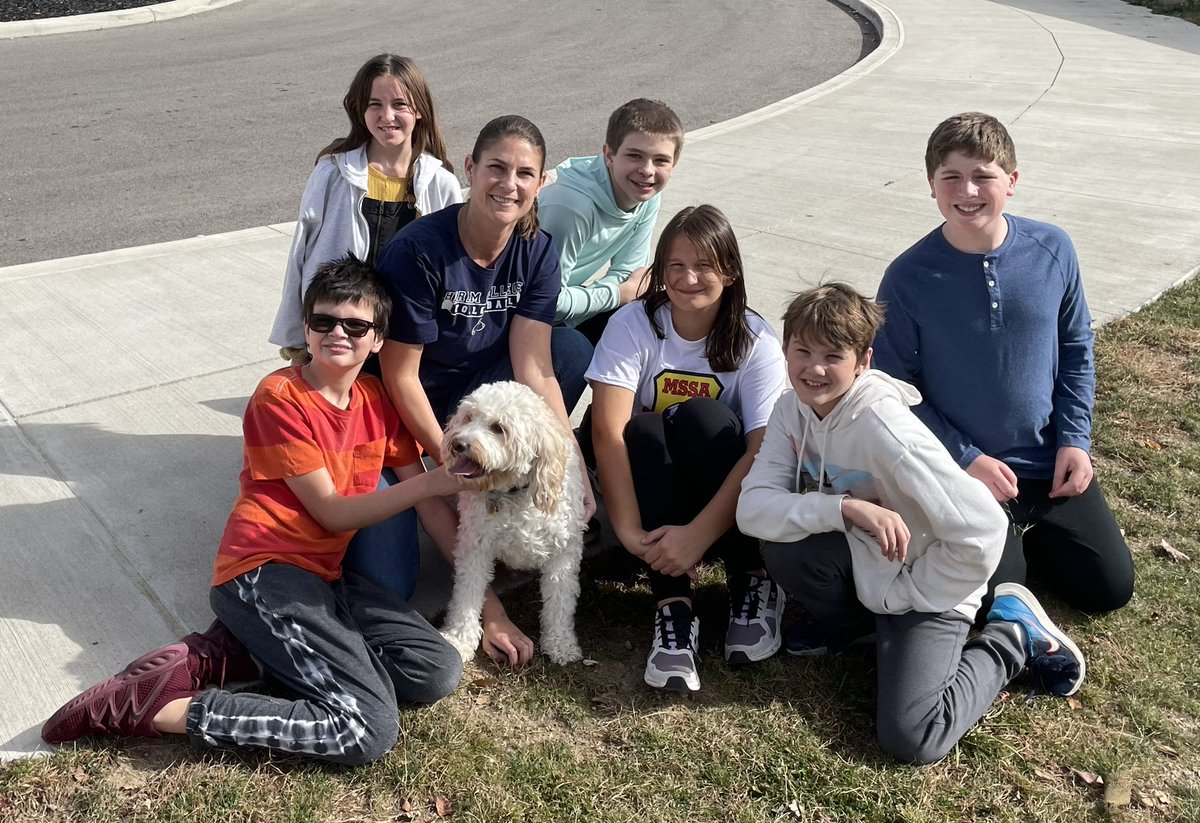 My pup surprised my students today by stopping by after lunch to give them some midday cuddles. Best recess ever!  <a href="/PerryMSWolves/">Perry Middle School</a>