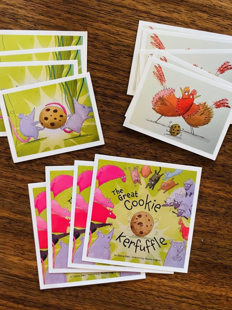 _Jessica_Shaw's tweet photo. RT &amp; follow by 1pm CST 10/30 to enter. 5 random winners:
4 will win an adorable set of vinyl laptop/waterbottle stickers
1 will win stickers+personalized copy of The Great Cookie Kerfuffle!
Xtra entry for each friend you @ !
@amicuspub #debut #picturebook #friendship #kidlit https://t.co/yqOgVcCw4z