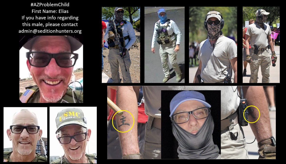 SeditionHunters's tweet photo. @krismayes NEW IMAGE!V #AZProblemChild Looking to identify. This male is currently believe to be participating in voter intimidation tactics in Arizona Please contact us at admin@seditionhunter.org #DoYouKnow #Arizona #Phoenix https://t.co/C1OktSnwBu