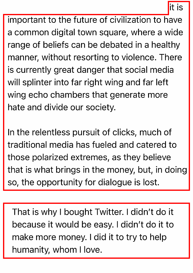OfficialSPGB's tweet photo. @elonmusk Your statements make sense but why not hand Twitter over to a socialist organization? Who better to “help humanity” than anti capitalists? Let such a trustworthy group maintain it on a not-for-profit basis. It will be collectively owned and controlled when capitalism ends anyway. https://t.co/hZXuEVNqOZ