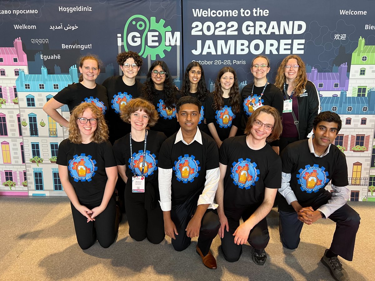 Anne S. Meyer (@meyer_roc) on Twitter photo Congratulations to our 2022 Rochester iGEM team! We won a gold medal and were nominated for Best Hardware, Best Composite Part, and Best Measurement, making us tied for the second-most recognized collegiate team in North America! <a href="/ur_igem/">U of R iGEM 2024</a> <a href="/iGEM/">iGEM Headquarters</a> <a href="/UofR/">University of Rochester</a> Congratulations to our 2022 Rochester iGEM team! We won a gold medal and were nominated for Best Hardware, Best Composite Part, and Best Measurement, making us tied for the second-most recognized collegiate team in North America! <a href="/ur_igem/">U of R iGEM 2024</a> <a href="/iGEM/">iGEM Headquarters</a> <a href="/UofR/">University of Rochester</a>