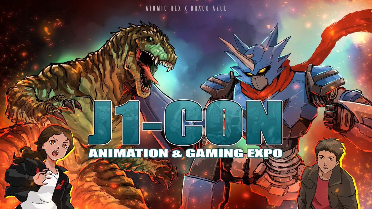 PW_DracoAzul's tweet photo. Next week @PASCMatt1 and I will be at @j1con in Atlantic City, NJ from Nov. 4-6! Check out our table for kaiju-centric comics and novels galore.
#j1con #dracoazul #primalwarriordracoazul #atomicrex #comics #novels #kaiju #mecha #怪獣 #メカ https://t.co/rJzG4L02xV