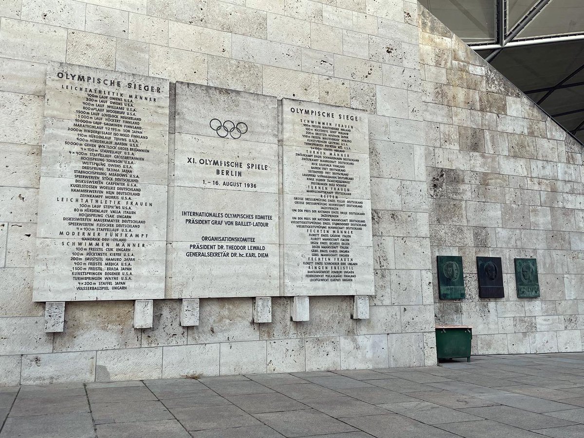 CBealesTeach's tweet photo. Day 4 - The trip was finished off today with a trip out to the Olympic Stadium. We’ve been so lucky with the weather… 23 degrees and sunny today! #EPABerlin 🇩🇪 https://t.co/D40xZA3hYO