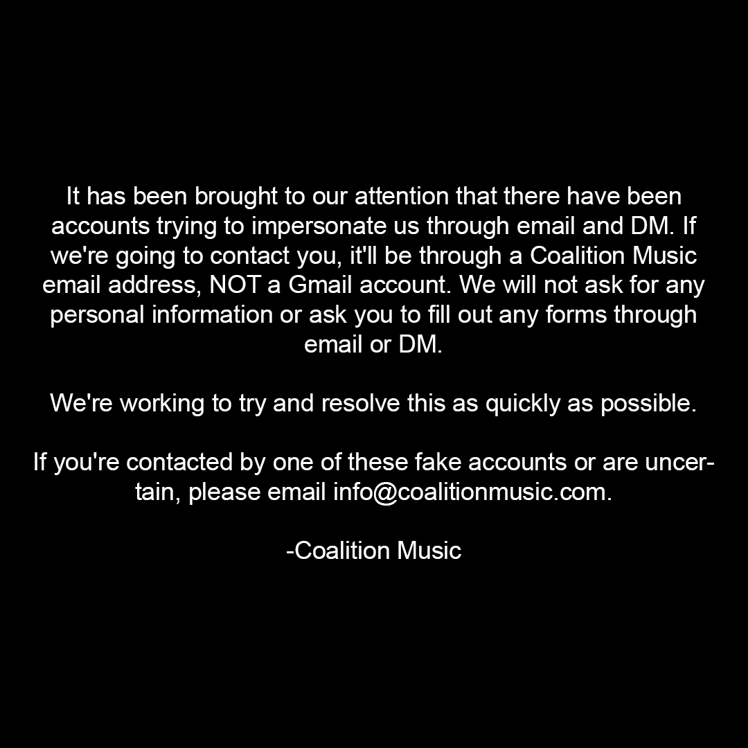 CoalitionMUS's tweet image. A quick note on some things that have been happening.