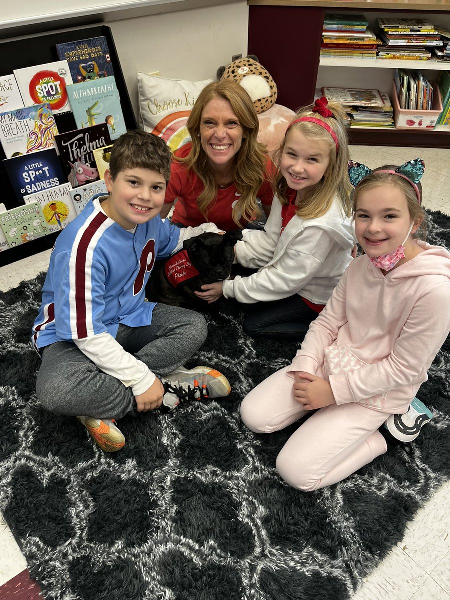MegKotch_GVSD's tweet photo. Phoebe got to meet some of my old friends today!! We both loved the time we got to spend with them!! ❤️ 
@ConcordGV 
#FridayswithPhoebe
#certifiedtherapydog 
#SEL https://t.co/xtCS1dWVMu